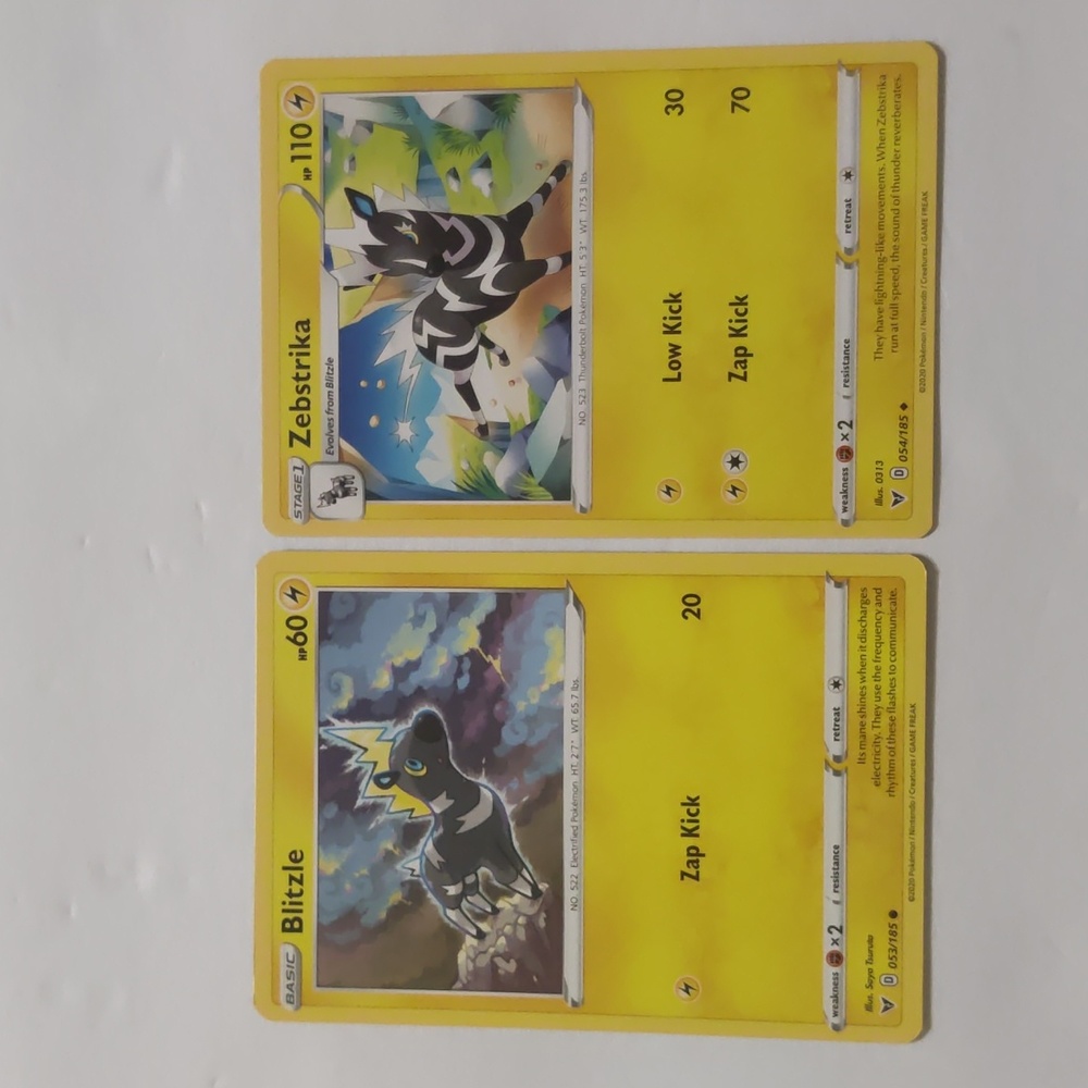 Blitzle and Zebstrika Pokemon Cards